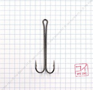 Крючок KOI "3 XL DOUBLE HOOK", размер 2/0 (INT), цвет BN, двойник