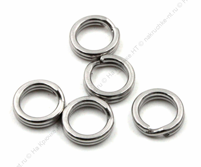 Заводное кольцо Namazu RING-A, цв. Cr, р. 10 ( d=4,3 mm), test-3,5 кг (уп.10 шт)