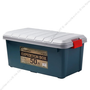 Ящик многофункц. особопрочный СЛЕДОПЫТ Expedition Box, 50 л, 700х360х320 мм, цв. зеленый/серый Ящик многофункц. особопрочный СЛЕДОПЫТ Expedition Box, 50 л, 700х360х320 мм, цв. зеленый/серый