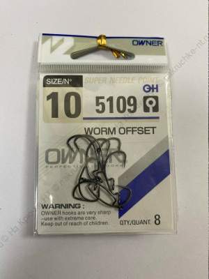 OWNER Крючок "Worm Offset" №10/8шт (5109)