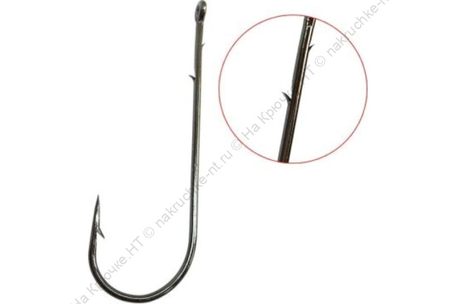 Крючок KOI ROUND BEND WORM, размер 30 (INT), цвет BN, офсетный (10 шт.)