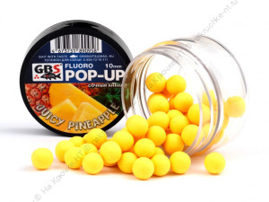 GBS бойлы плавающие "JUICY PINEAPPLE" 10 мм 40 гр (банка)