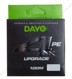 Шнур плетеный "DY" UPGRADE ORANGE 644110 ( 4 нити, зеленый, 100м, 0.080мм)