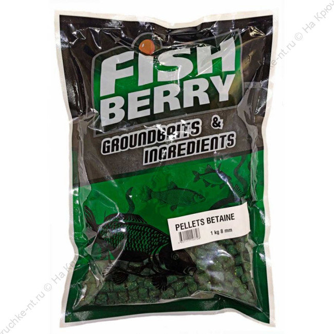 FISHBERRY Пеллетс карповый (бетаин, цв. -зеленый) 8мм - 1 кг FISHBERRY Пеллетс карповый (бетаин, цв. -зеленый) 8мм - 1 кг