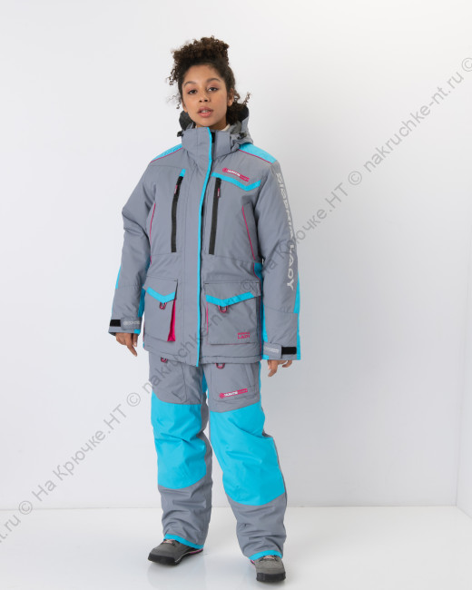 Костюм зимний Женский Siberia Lady ткань Breathable цвет Серый Голубой 4