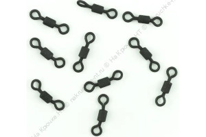 Вертлюг Namazu Pro ROLLING RIBBED SWIVEL, латунь, цв. Carbon, р. 7, test-14 кг (уп. 10 шт.)