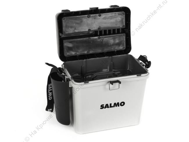 Ящик рыболов. зим. Salmo 2-х ярус.(из 5-ти частей) пласт. 39.5x24.5x38см сер. 6 Ящик рыболов. зим. Salmo 2-х ярус.(из 5-ти частей) пласт. 39.5x24.5x38см сер. 6