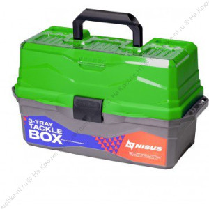 Ящик для снастей Tackle Box трехполочный NISUS зеленый