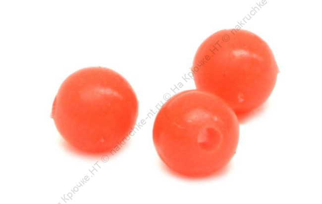 Бусина фидерная Namazu Soft Beads, PVC, овальная, d-3,7 мм, L-5,2 мм, цв. фц. оранж. (20 шт.)
