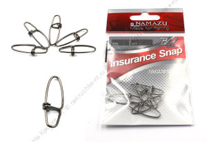 Карабин Namazu INSURANCE SNAP, цв. BN, р. 00, test-6 кг (уп. 10 шт)