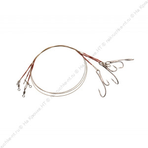 FLAGMAN Поводок Stainless Steel с двойником №2 X7 10кг 25см 3шт