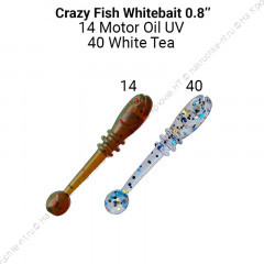 Whitebait 0.8" 16-20-14/40-1 Силиконовые приманки Crazy Fish