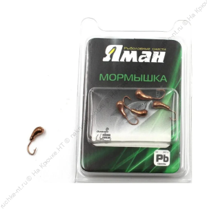 Мормышка "ЯМАН" уралка с отв.,цв.COPPER PLATED, d 3, вес 0,3 г