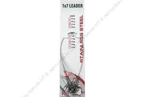 Поводок стальной NAMAZU Leader 1х7, d-0,30 мм, L-20 см, test- 11 кг (уп. 5 шт.)