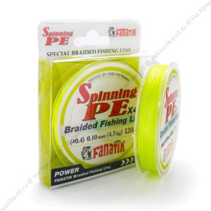 Шнур FANATIK SPINNING PE X4 150 м. (#1,0) 0.16 mm YELLOW