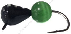 Мормышка Капля с петлей Кошачий Глаз d-4/l-7mm/0.85g
