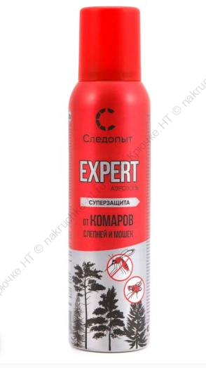 Репеллент СЛЕДОПЫТ EXPERT, 8 часов защиты от комаров, слепней и мошек, аэрозоль, 150 мл/24/