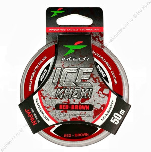 Леска Intech Ice Khaki 50m red-brown 0.10mm