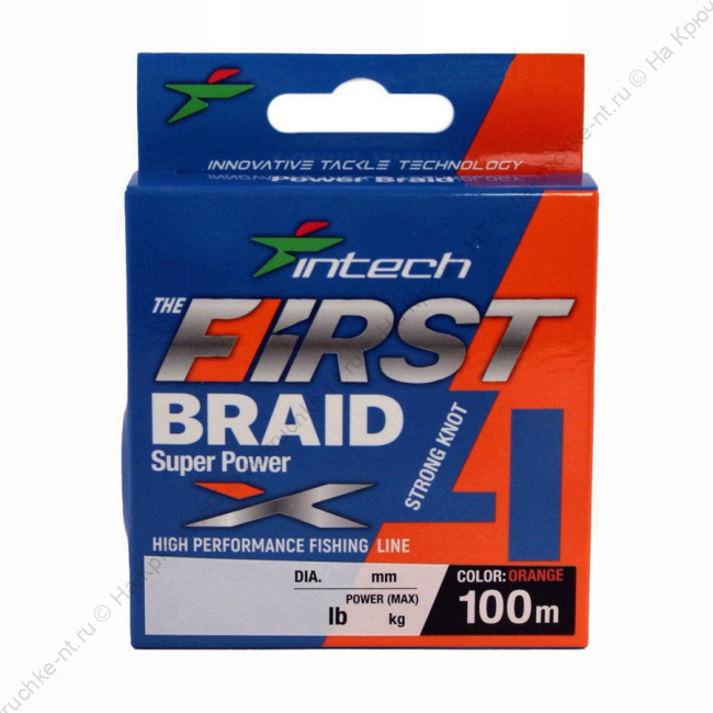 Intech First Braid X4 100m 0.4 0.104mm (Orrange) 2 Intech First Braid X4 100m 0.4 0.104mm (Orrange) 2