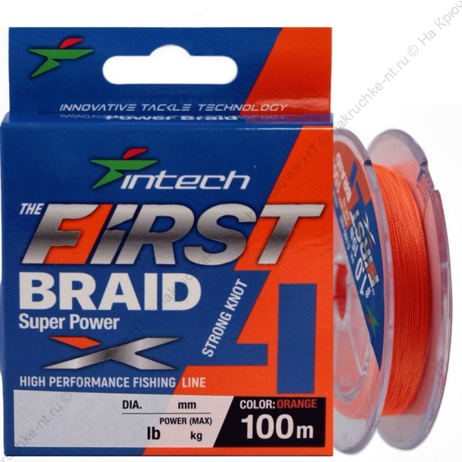 Intech First Braid X4 100m 0.4 0.104mm (Orrange) 1 Intech First Braid X4 100m 0.4 0.104mm (Orrange) 1