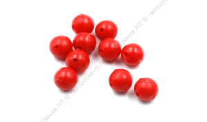 Бусина фидерная Namazu Soft Beads, PVC, круглая, d-7 мм, цв. фц. красный (20 шт.)/1000/