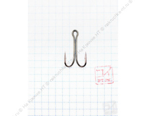 Крючок KOI "SHORT DOUBLE HOOK", размер 2 (INT), цвет BN, двойник (1 шт.)