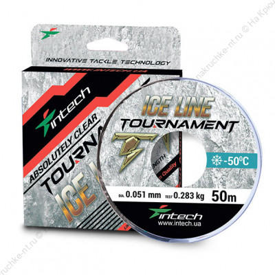 Леска Intech Tournament Ice line 50m 0.077mm Леска Intech Tournament Ice line 50m 0.077mm