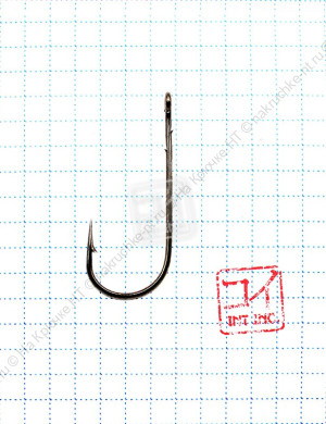 Крючок KOI "ROUND BEND WORM ", размер 1/0 (INT), цвет BN, офсетный (10 шт.)
