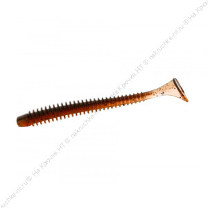 FLAGMAN Виброхвост Mystic Fish 4" #1302 Black/Orange 10см 4шт