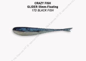 GLIDER 2,2" 35-55-17d-6-F плавающие Силиконовые приманки Crazy Fish