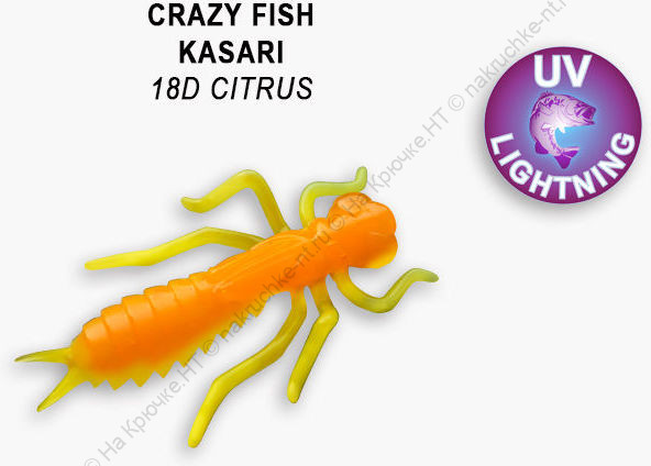 KASARI 1,6 51-40-18d-7 Силиконовые приманки Crazy Fish KASARI 1,6 51-40-18d-7 Силиконовые приманки Crazy Fish