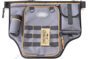 Сумка рыболовная поясная "СЛЕДОПЫТ" Fishing Belt Bag Light, 44х35х6 см, цв. серый + 1 коробка LUNO 2