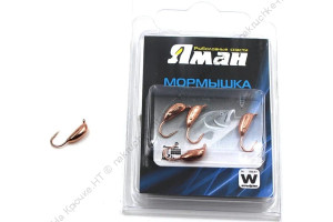 Мормышка вольф"ЯМАН"Банан с ушк, р.1,50,вес 0,20,цв.медь
