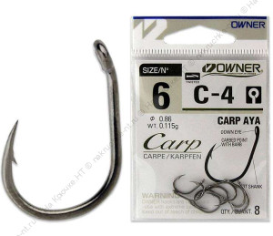 OWNER Крючок Carp C-4 "CARP AYA" №12/9 шт