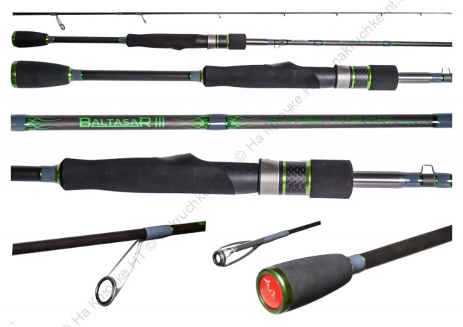 Спиннинг Baltasar III 230MH  230cm, тест 14-42g, 10-25lb, строй e-fast, рукоять EVA, кольца SiC, мат