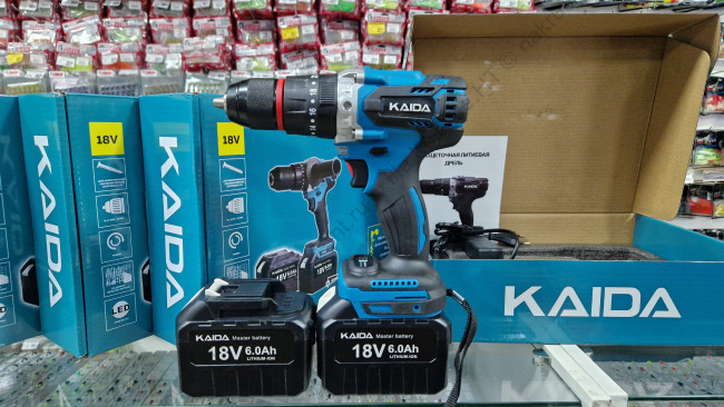 Шуруповёрт KAIDA 18V (2 аккумулятора 6A) Шуруповёрт KAIDA 18V (2 аккумулятора 6A)