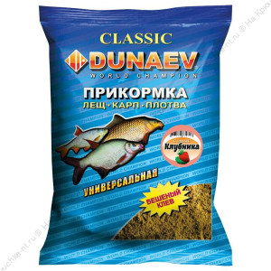 Прикормка "DUNAEV КЛАССИКА" 0,9кг Универсальная Клубника