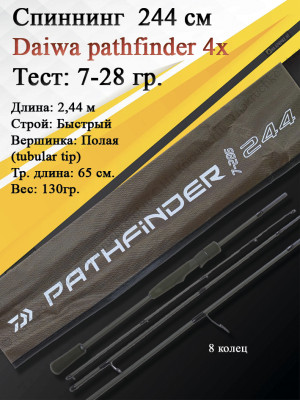 Спиннинг Daiwa Pathfinder 4Х-частный 2,44 7-28