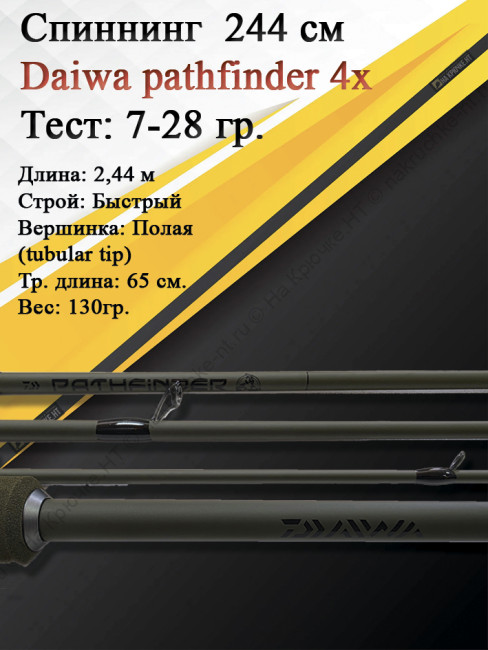 Спиннинг Daiwa Pathfinder 4Х-частный 2,44 7-28