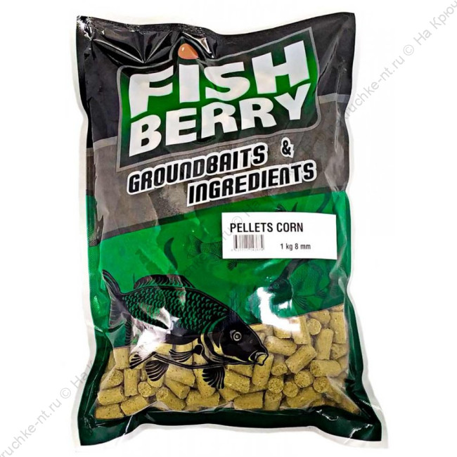 FISHBERRY Пеллетс быстрорастворимый кукурузный 8мм - 1 кг